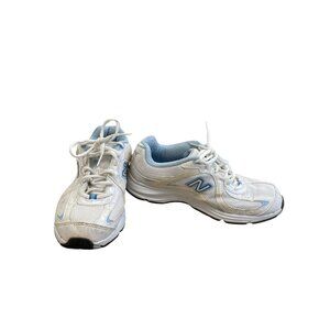 New Balance 464 Womens Beige Blue Walking Sneakers Shoes Size 8.5D SKU 8518